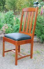 View of chair in natural light. 